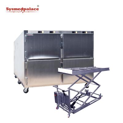 China Mortuary freezer for morgue room body sus 304 ss 4 temperature uniformity morgue freezer professional corpse refrigerator for sale