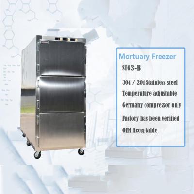 China Arab Mortuary Mortuary Machines Freezer Stand Mortuary Mortuary Doors Morgue Style 3 Coolers for sale