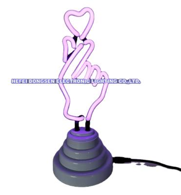 China Finger Heart Residential Neon Light for sale