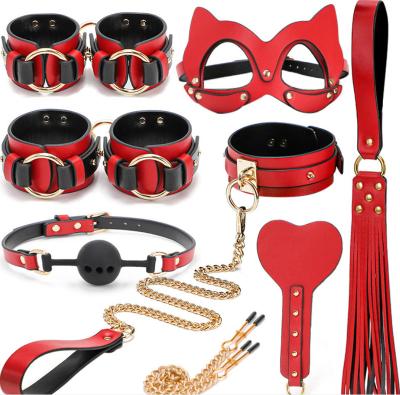 China SM Flirt Toy 8-Piece Handcuffs Sex Toys Passion Bondage Adult Toys For Couples Flirting for sale