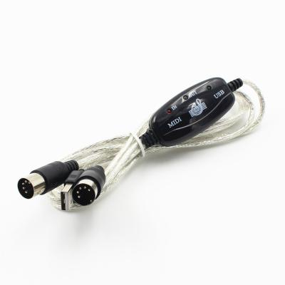 China Other USB IN-OUT MIDI Interface Cable Converter PC to Music Keyboard Adapter Cord for sale