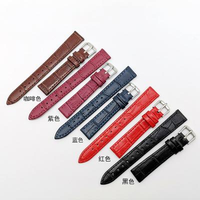 China Calfskin 14mm 16mm Replacement 18mm Genuine Leather Watch Strap Watch Belt Leather Strap for sale