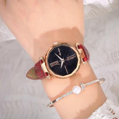 China Hot women in Europe and America in 2021, fashionable exquisite leather women's watch, soft design, factor of Gypsophila women's watch for sale