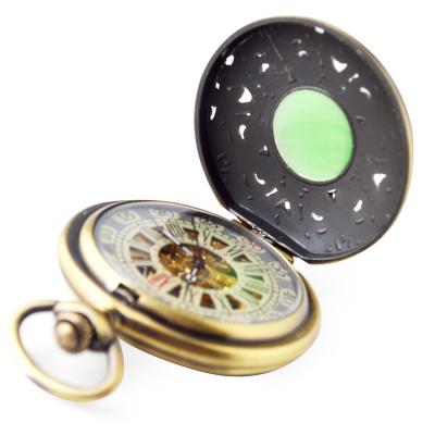 China High Quality Antique BOSHIYA Demi Hunter Pocket Watch Mechanical, Old Pocket Watch With Cats-Eys Stone for sale