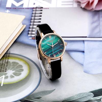 China BOSHIYA Amazone Waterproof Hot-selling Luxury Colorful Genuine Leather Band Women's Watches for sale