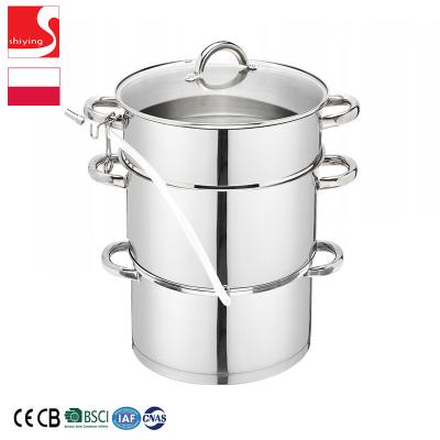 China Hot Selling Allegro Set 4pcs Poland Glass Pot Lid SY-kitchenware Stainless Steel 8L 5L Juicer 2 Viable Stock Pot Jugs for sale