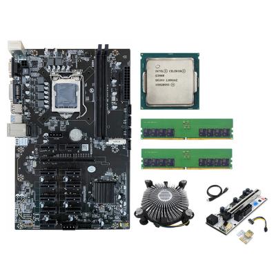 China Motherboard ATX 12GPU B250 LGA1151 Desktop Bundle with G3900 CPU and DDR4 RAM VER010 010S CPU Fans Plus USB 3.0 PCI B250 for sale