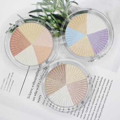 China Whitening Vegan Face Highlighter Makeup Highly Pigmented No Logo Custom Highlighter Palette for sale