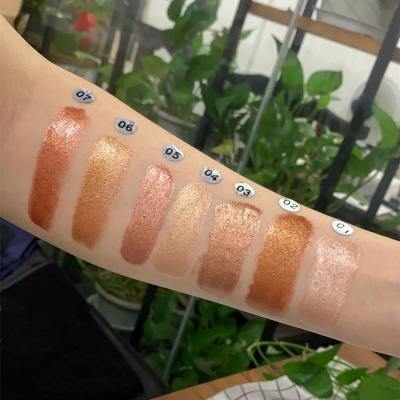 China Moisturizer 7 Colors Private Label Body Highlight Makeup Waterproof Shimmer Liquid Highlight Bar for sale