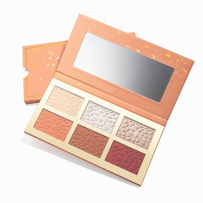 China Moisturizer Vegan 6 Colors Powder Contour Blush Palette Contour Palette Private Label for sale