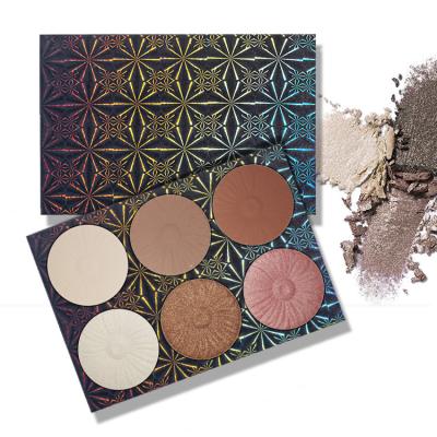 China Moisturizer 6 Colors Cutout And Highlighter Bar Palette Makeup Powder Contour Palette for sale