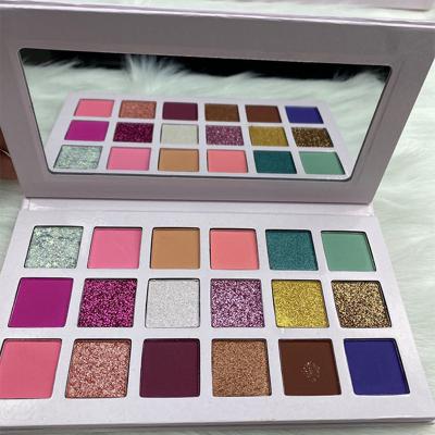 China Private Label Vegan Makeup Waterproof Glitter Eyeshadow 15 Colors Glitter Eyeshadow Palette for sale