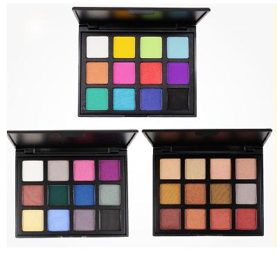 China Top Selling 12 Colors Dye Glitter Eye Shadow Customized Logo Waterproof Eye Shadow Hot Matte Long Lasting Eye Shadow for sale