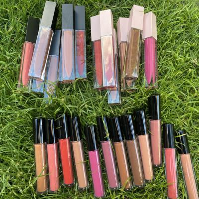 China Waterproof Matte Lip Gloss Lip Gloss Tube Round Square Tube Packaging Waterproof Liquid Lipstick for sale