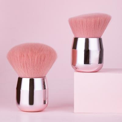 China Single smudge brush makeup brush with mini rose custom kabuki logo single makeup brush for sale