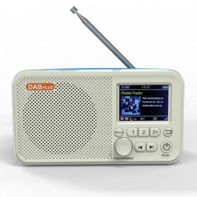 China BT/TF card color screen DAB portable radio with BT and SD card play, built-in rechargeable battery, good sound quality speaker for sale