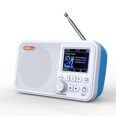 China BT/TF card color screen DAB portable radio with BT and SD card play, built-in rechargeable battery, good sound quality speaker for sale