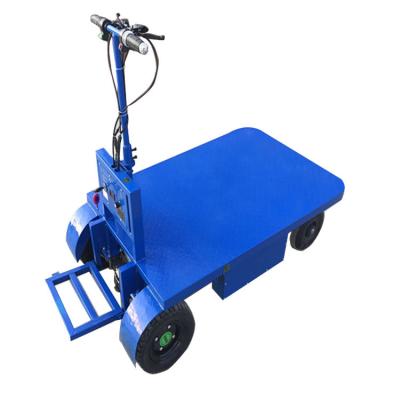 China High-load short-distance cargo turnover cart industrial standing motor electric four-wheel flatbed truck for sale