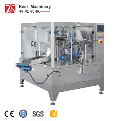 China GARMENT KEDI Doypack Premade Rotary Bag Package Packing Machine For Potato Chips for sale