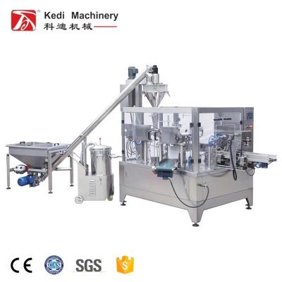 China Food Premade Rotary Pouch Packing Machine For Milk Powder Corn Flour Packagind And Sealing Machine for sale