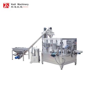 China New Condition CLOTHING Automatic Premade Bag Rotary Packing Machine For Filling And Packing Spices Powder for sale