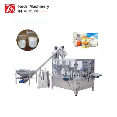 China Food Milk Fowder / Flour / Salt Pouch Filler Premade Flour Bag Packing Machine for sale