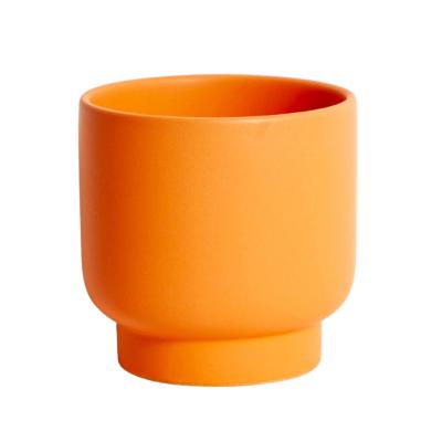 China Modern simple minimalist fleshy ceramic flowerpot with the bottom creative home decoration garden flowerpot for sale