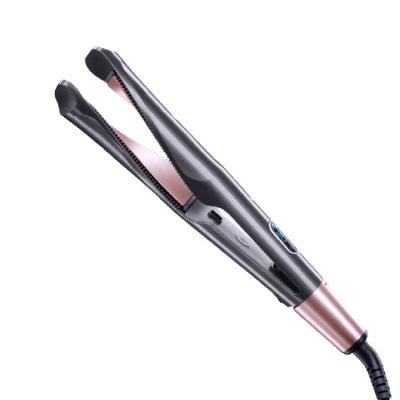 China Hot Selling Safety 2 in 1 Automatic Electric Heating Twist LCD Spiral Curling Iron Straightening Iron for sale