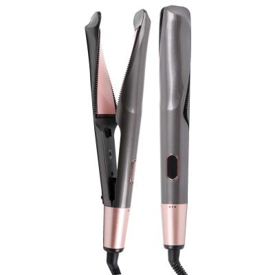 China Safety Twisted Spiral Tourmaline Ceramic Splint Hair Straightener Wet and Dry Curler for sale