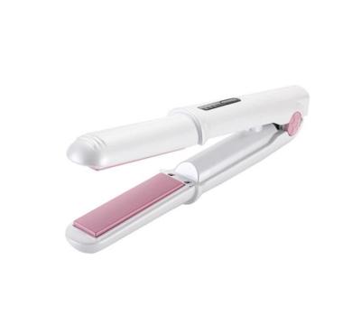 China USB Mini Portable Student Ceramic Tourmaline Hair Straightener Multifunctional Hair Straightener Rechargeable Cordless Hair Straightener Curler for sale