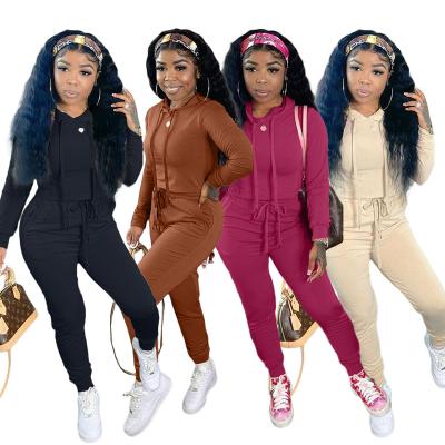 China Anti-pilling Anti-pilling 2 Piece Set Tracksuit For Women Fitted Sweatsuit Set White Tracksuit Matching Sweat Suits Joggers Hoodie Women Sets for sale