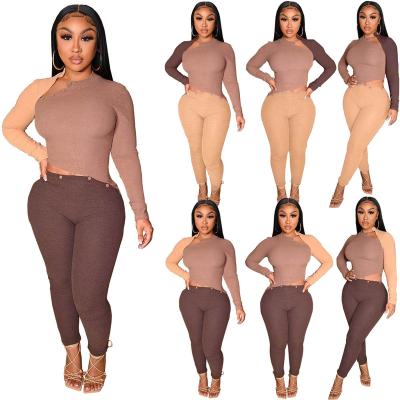 China Anti Pilling Patchwork Anti Pilling Shapewear One Piece Woman Pants Playsuits Sexy Overalls Bodycon Long Sleeve Overalls For Women Lady Jumpsuit for sale