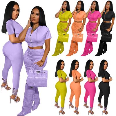 China Summer Breathable Sweatshirt Breathable Suit Zipper Tops Gym Fitness Sets Two Piece Pants Set Custom Women's Hoodies Teams Tracksuit For Women Clothing for sale