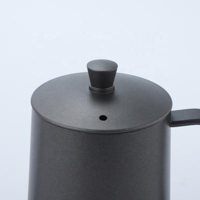 China WITH LID Homeware Kitchen Use Bartender Tools Black Painting Metal Gooseneck Tea Coffee Kettle 304 Stainless Steel LFGB for sale