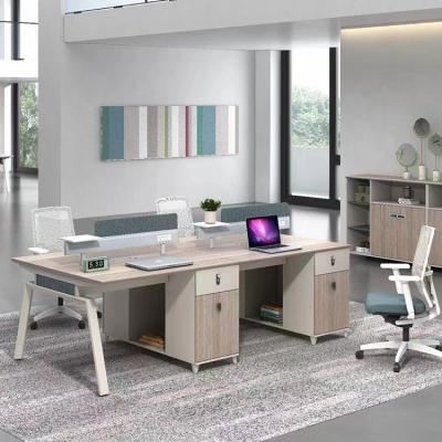 China Easy Installation Custom Functional Desk Set Modern Compartment Partition Components Workstation Desk Partition 2 Person for sale