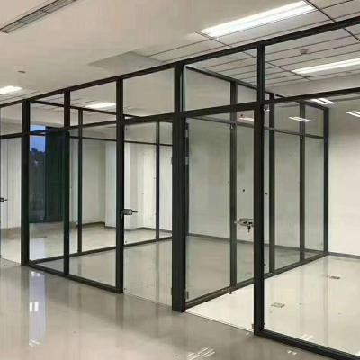 China Durable Modular Space Separation Divider Office Room Glass Partition Material Aluminum Profile for sale