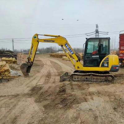 China Used Komatsu PC56 Mini Excavator Second Hand Mini Excavator 5T Class Used Mini Excavator 0.2mÂ ³ for sale