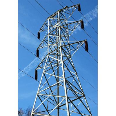 China Street Galvanized Steel Poles 110kV Lattice Electric Transmission Angel Steel Pylon Tower for sale