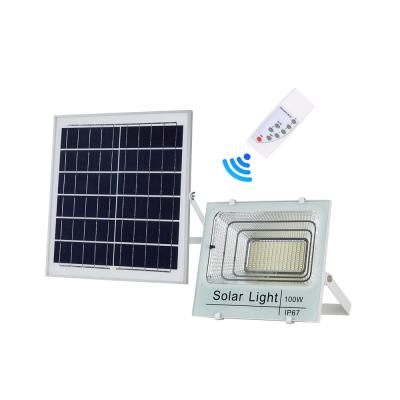 China Outdoor Solar Led Flood Lamp IP65 Remote Control Waterproof 25W 45W 65W 100W Led Solar Flood Light for sale