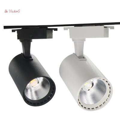 China Modern Magnetic Indoor Spotlight COB Adjustable Railroad Track Light Adjustable Led Light for sale