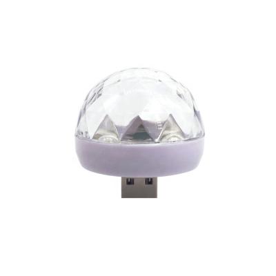 China Warehouse RGB Mini Dj Party Disco Light USB Crystal Portable Ball Car Lamps led stage lights for sale