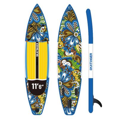 China 11'6 SKATINGER China Factory OEM Unisex Wholesale Inflatable Paddle Board Stand Up Paddle Board Sup Water Sports Surfing Surf Board for sale