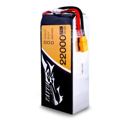 China Other TATTU 22000mAh 22.2V 6S LiPO Battery 25C for Large Charging Multirotor Hexacopter for Drone Agricultural UAV Drone for sale