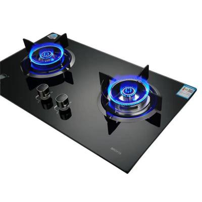 China >Household Top Selling Square Stove Cooker Grill 2 Burner Electric Gas Hob with Iron Burner en venta