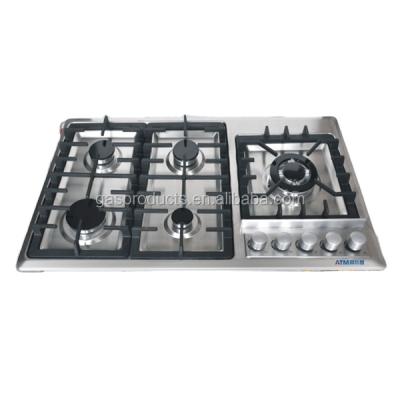 중국 2022 Hot Selling Popular Household Stainless Steel 5 Burner Gas Hob With Sabaf Burner 판매용