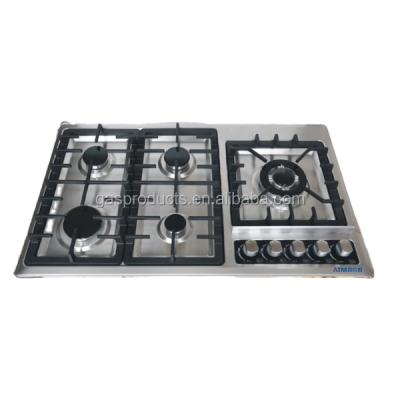 China Garage Stainless Steel 5 Burner Gas Hob à venda