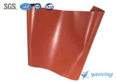 China 1.5mm rotes Simplex-silikonumhülltes Fiberglas-Gewebe zu verkaufen