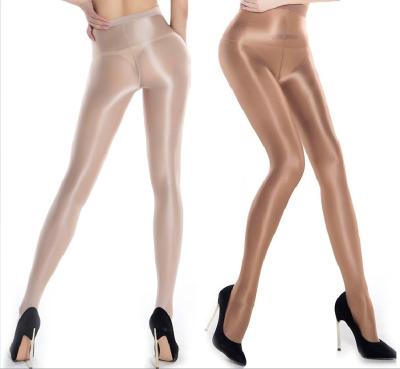 China Fashion DJ Breathable Hot Sale Bar Nightclub Female Shiny Reflective Shiny 70D Silk Pantyhose for sale