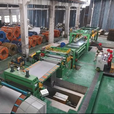 China Construction worksÂ   Carbon Steel Automatic Slitting And Cutting To Line Length Combo Machine Running With 4Hi 11-Roller Leveler for sale