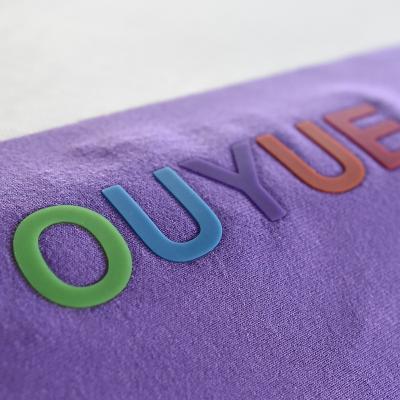 China Wholesale Garment Silicone 3D Deep Embossed Silk Screen Thermal Transfer Label Reliable Washable And Elastic For Apparel for sale